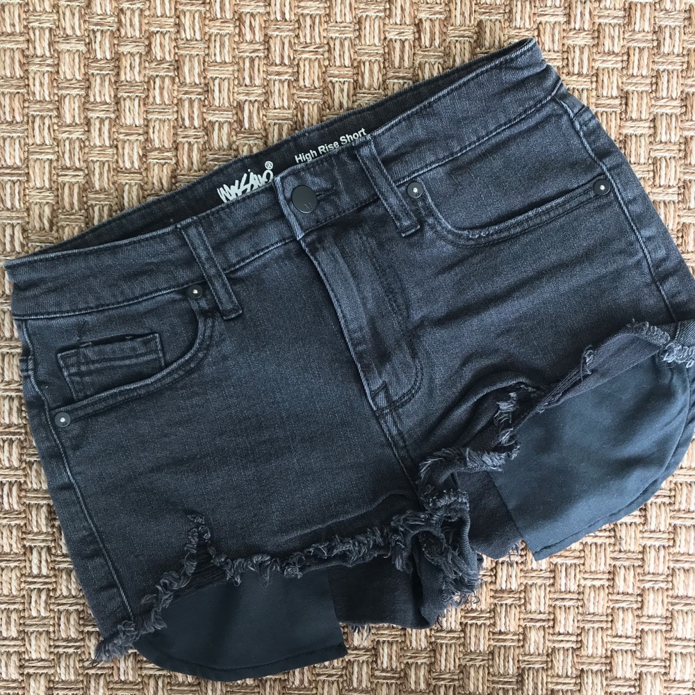 Mossimo High Rise Black Denim Shorts